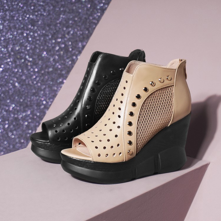 womens-high-heel-peep-toe-wedge-sandal-boots_2 Women's High Heel Peep Toe Wedge Sandal Boots