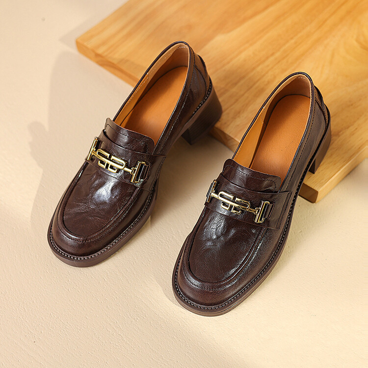 womens-leather-loafers-with-chunky-heel-and-metal-detail-style-k-html Women's Leather Loafers with Chunky Heel and Metal Detail - Style k.html