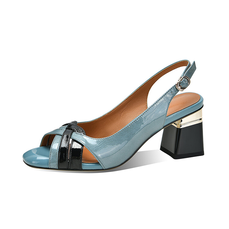 womens-leather-slippers-with-mid-chunky-heel-and-color-block-design_4 Women's Leather Slippers with Mid Chunky Heel and Color Block Design
