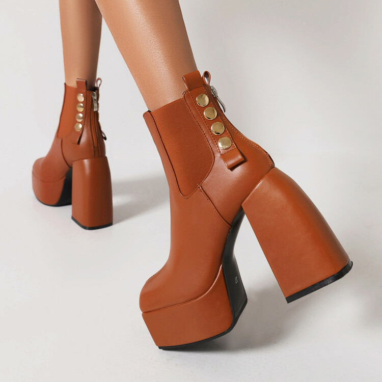 womens-square-toe-mid-calf-boots-with-studs-and-platform_3 Women's Square Toe Mid Calf Boots with Studs and Platform